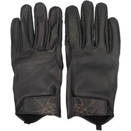 Herren Handschuh Hybrid aus Leder schwarz