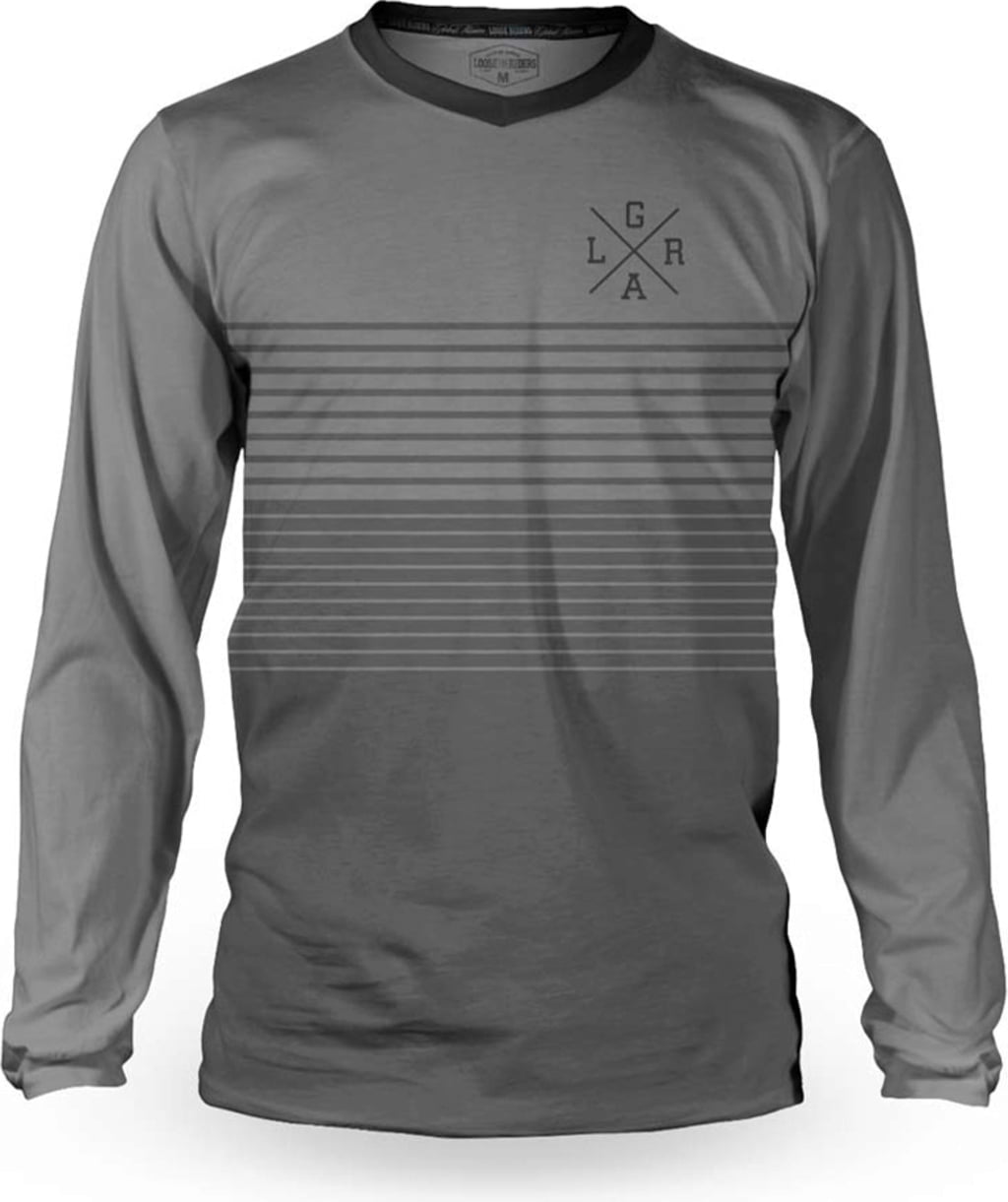 LOOSE RIDERS Langarmtrikot Basic Stripe Grau